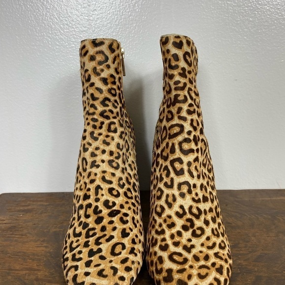 Steve Madden “Pixie” leather calf hair leopard print booties - Picture 6 of 11